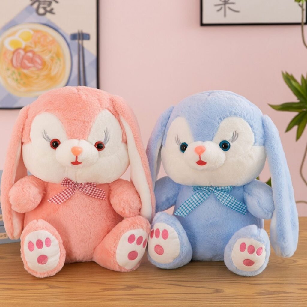 Premium Softness Kids Bunny Plush Toy with Big Ear | Washable & Huggable | Soft Toy | Imported Skin | 50 Cm | Assorted Colors | OPP Packing