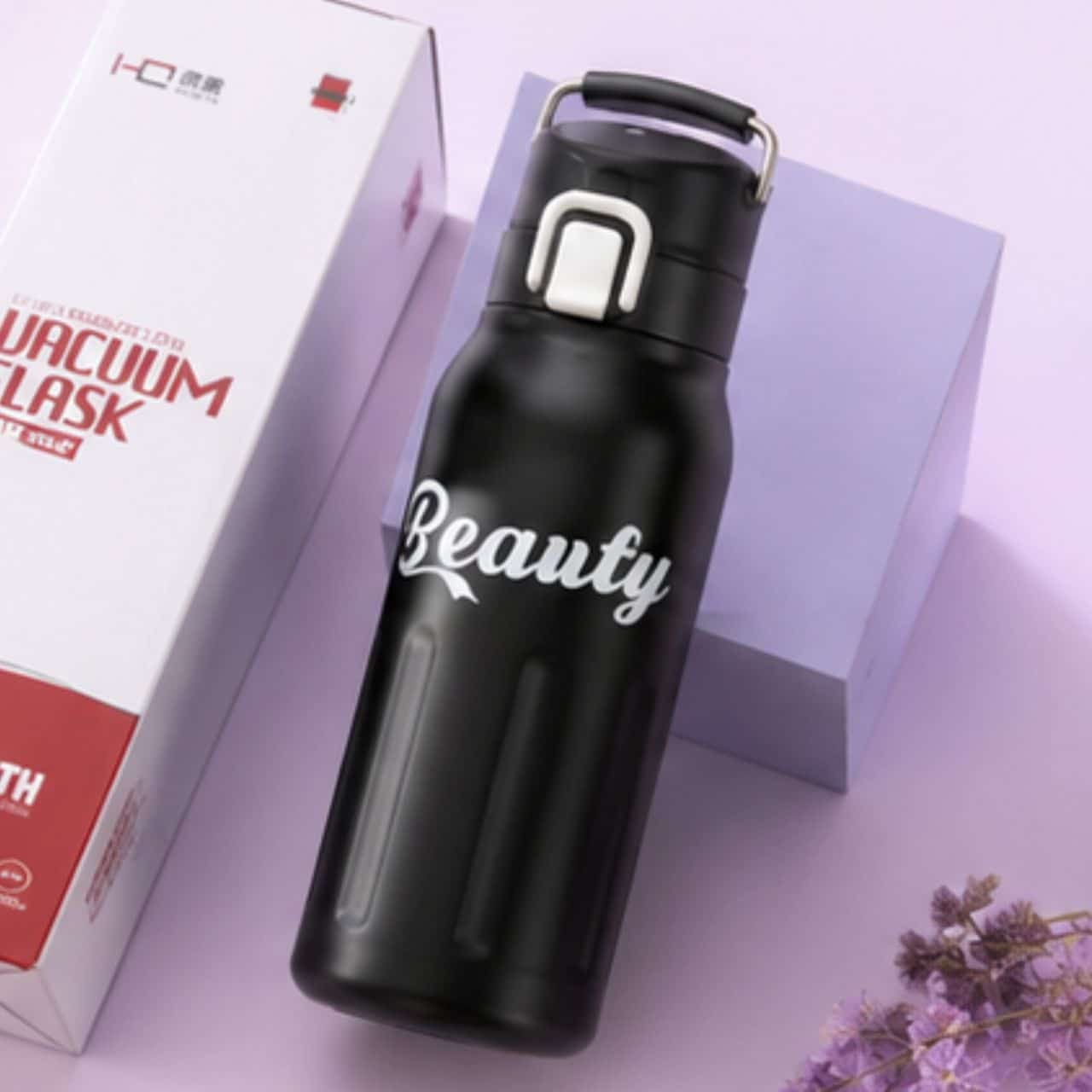 Insulated Stainless Steel Sports Water Bottle 680ml — Leakproof Push-Lock Lid & Double-Wall Vacuum Insulation - Image 2